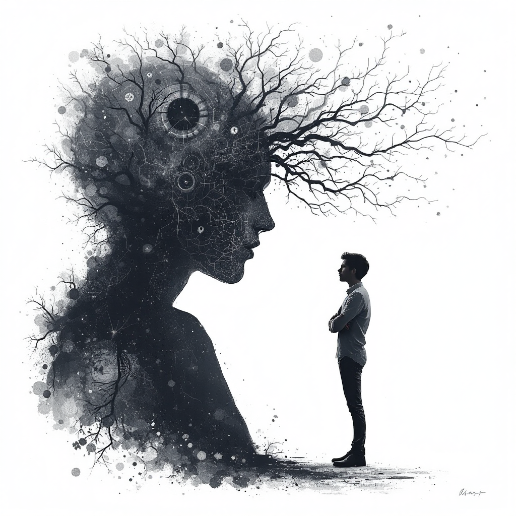 Persona hablando con ella misma.